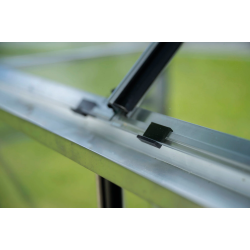 HALLS szklarnia ogrodowa ICON 6 (4,9 m2; 1,93 x 2,55 m) czarna, szkło hartowane + baza